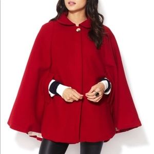 American Apparel Red Wool Cape